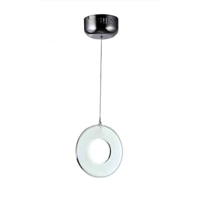 Madison 1-light Chrome 8-inch LED Pendant