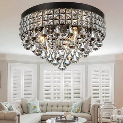 Melly 3-light Antique 16-inch Crystal Chandelier