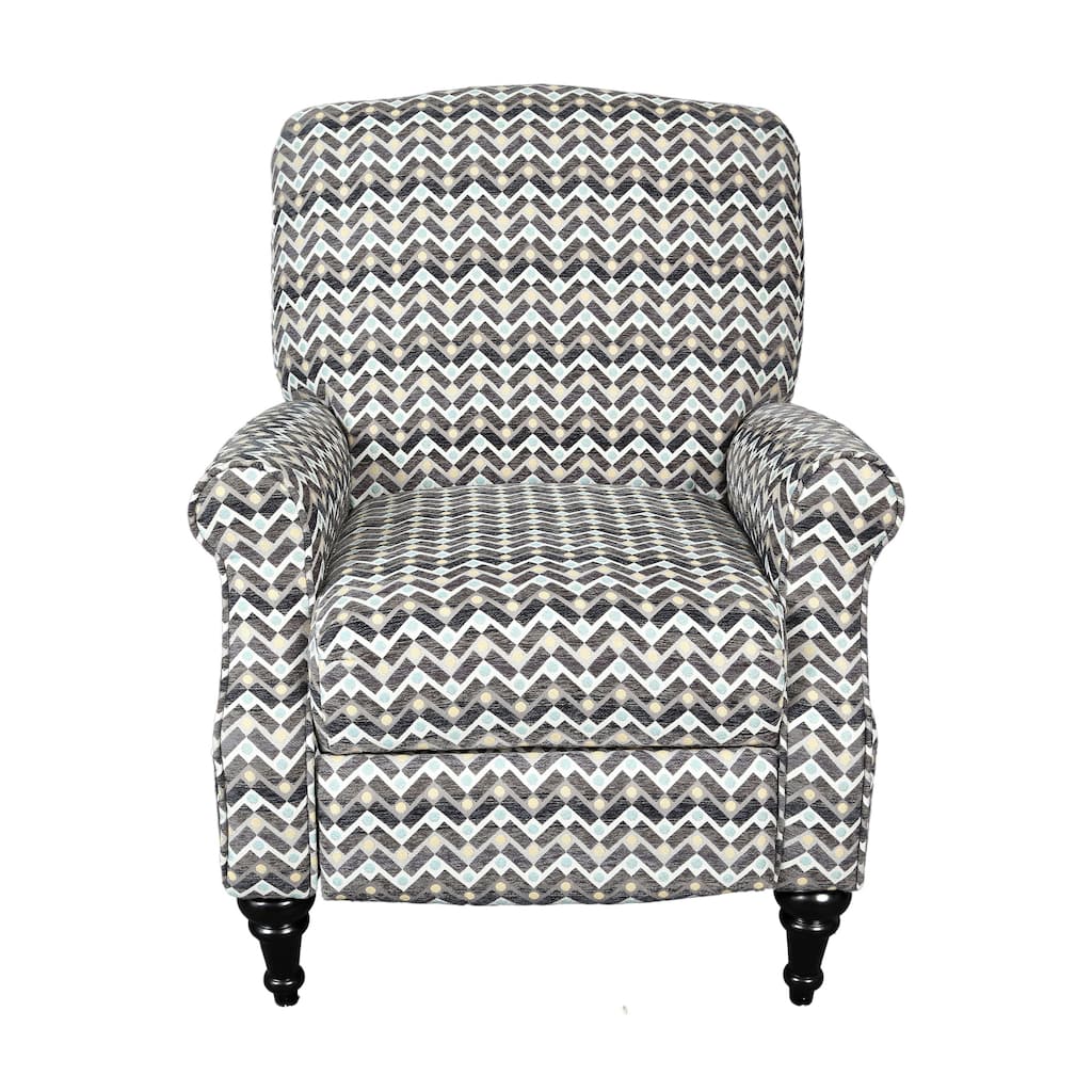 Porter Noelle Contemporary Zigzag Woven Fabric Pushback Reclining Chair - 8'6" x 11'6"