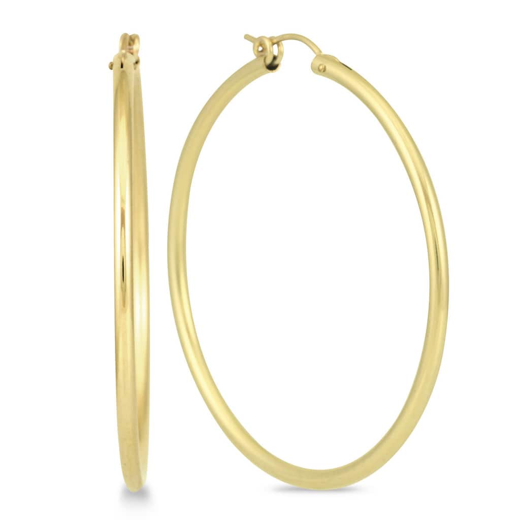 Marquee Jewels 14k Yellow Gold Filled 50-millimeter Hoop Earrings