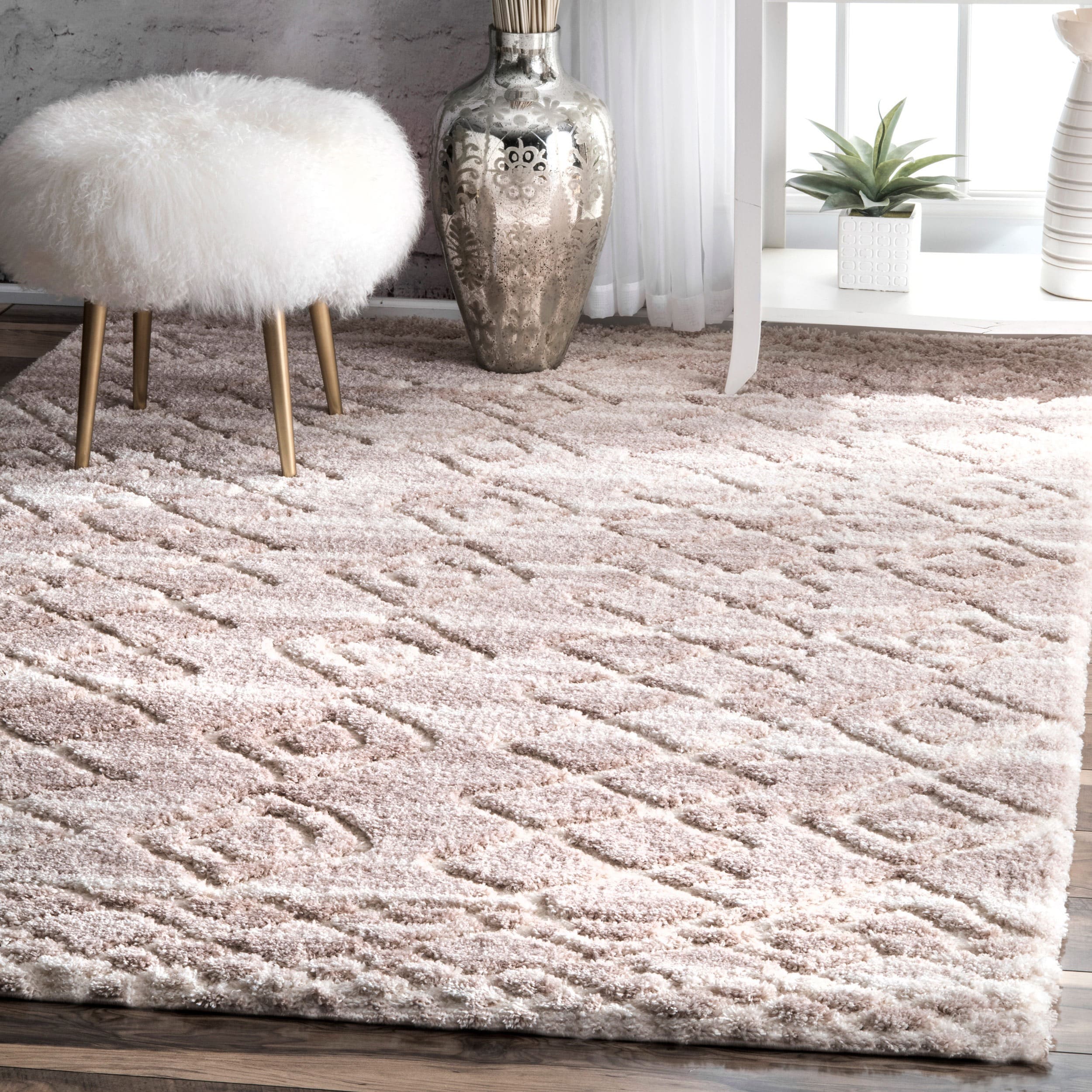 Shop nuLOOM Soft and Plush Moroccan Diamond Shag Rug (4' x 6') Free