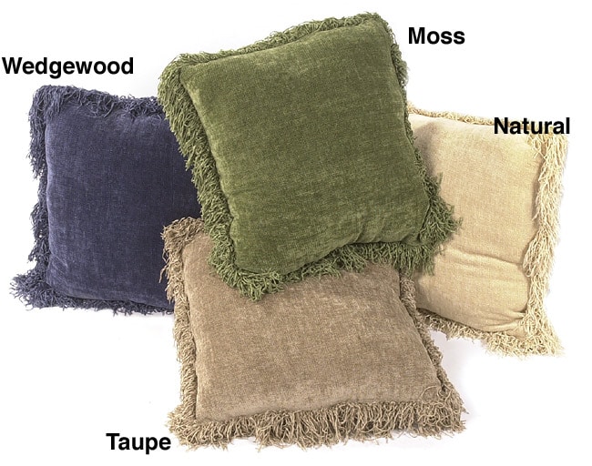 Rayon Chenille Decorative Pillow With Fringe Free Shipping On Rayon Chenille Decorative Pillow With Fringe