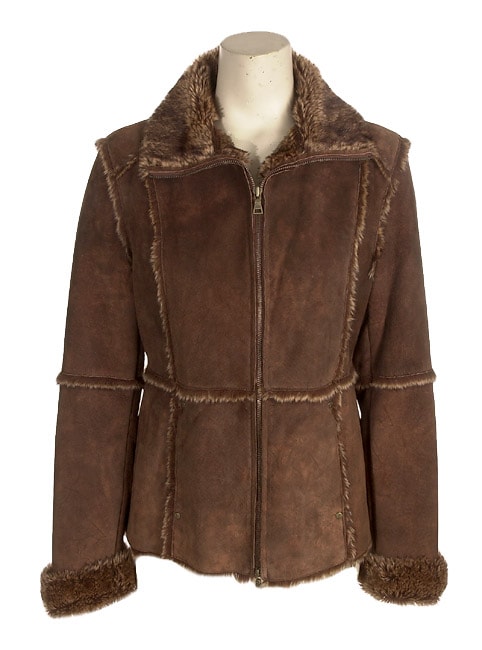 guess faux shearling coat