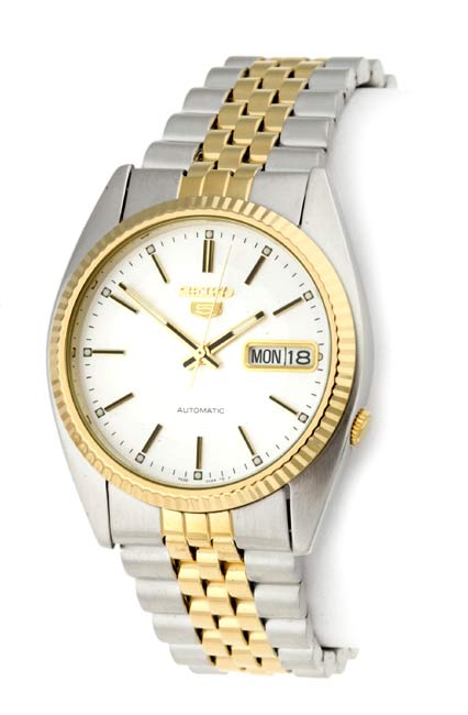 Seiko Rolex-style Men's Automatic Two-tone Watch - 411216 - Overstock ...