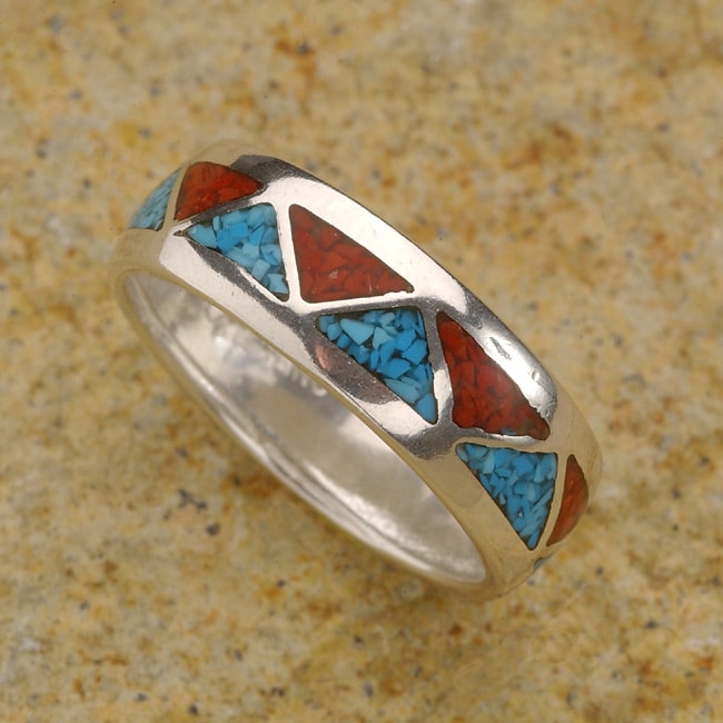 Navajo Wedding Band (Native American) Free Shipping On Orders Over