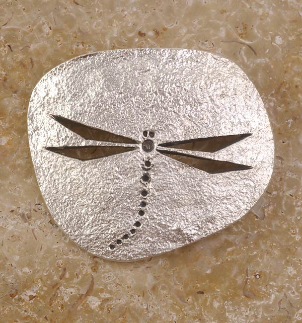   Silver Lakota Dragonfly Pendant (Native American)  