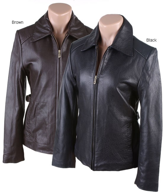 Pacific Trail Leather Jacket with Side Belt  