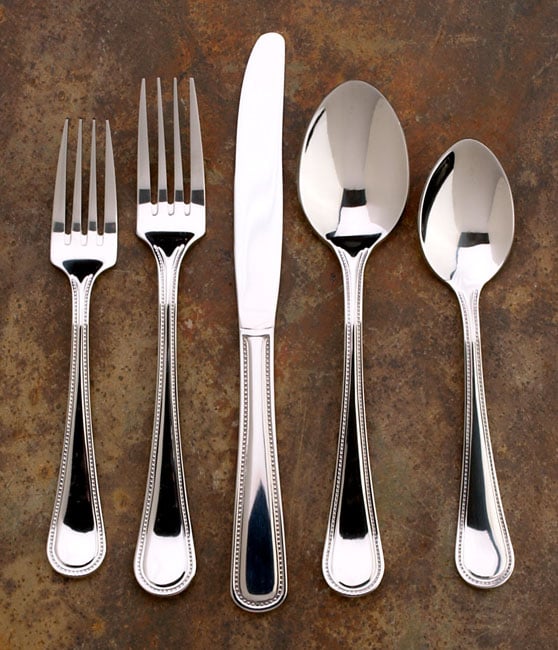 Gibson Pearlesque 45 piece 18/10 Flatware Set