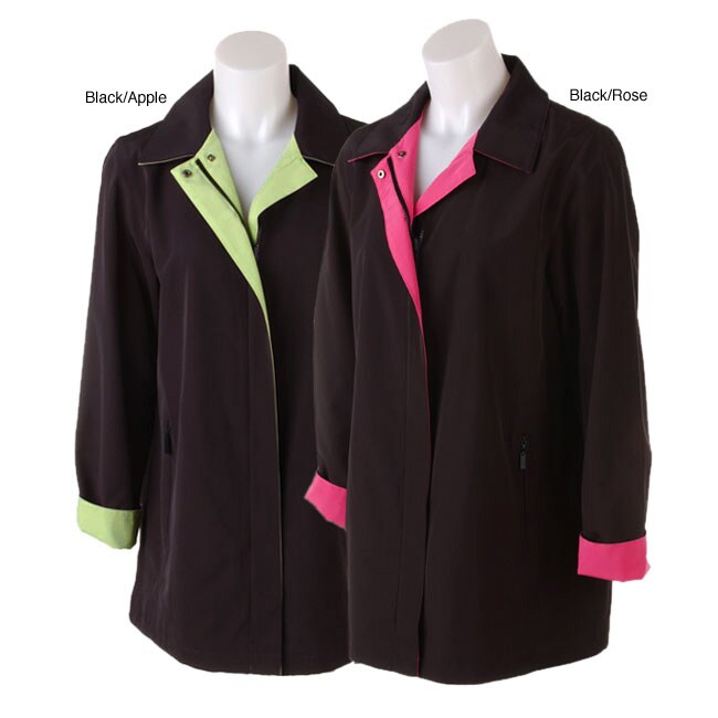 Gallery Plus Size Reversible Barn Jacket - Overstock™ Shopping - Top ...