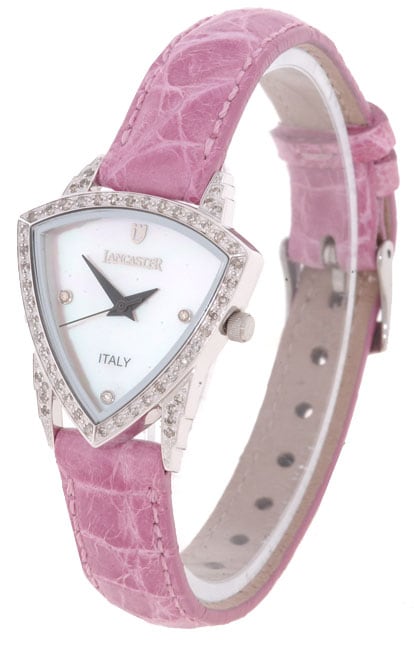 Lancaster Womans Pink Venere Diamond Watch