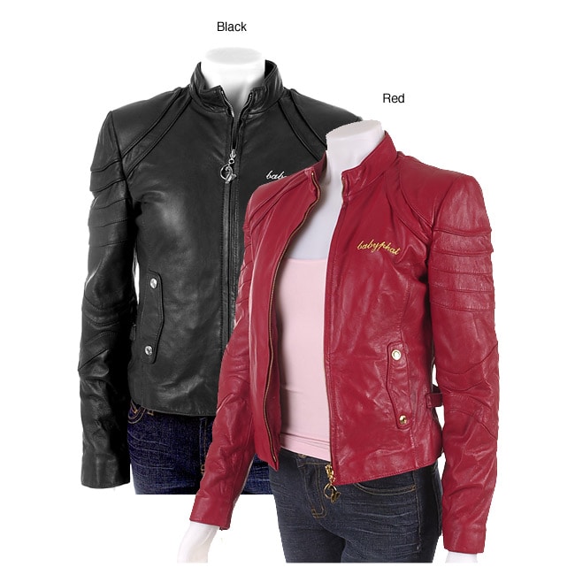 Baby Phat Lamb Leather Zip Jacket  