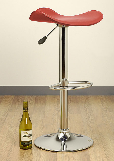 Saddle Red Barstool  