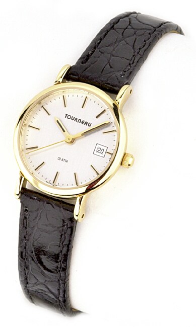 Tourneau Belair Women's Black Leather Strap Watch - Free  