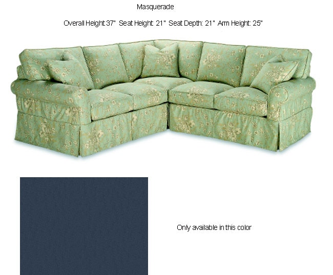 Masquerade Navy Sectional Sofa  