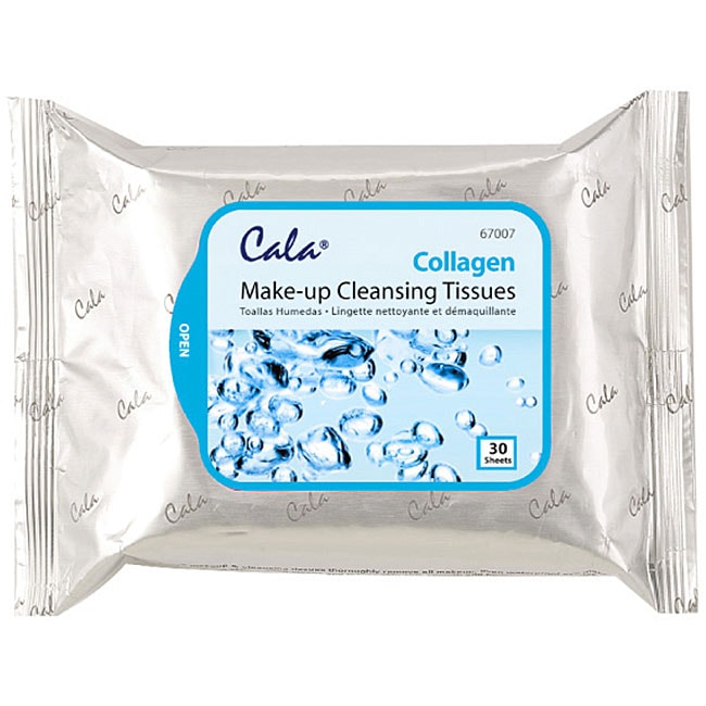 Cala Collagen Makeup Cleansing Facial Tissue 30 count Packages (Pack 