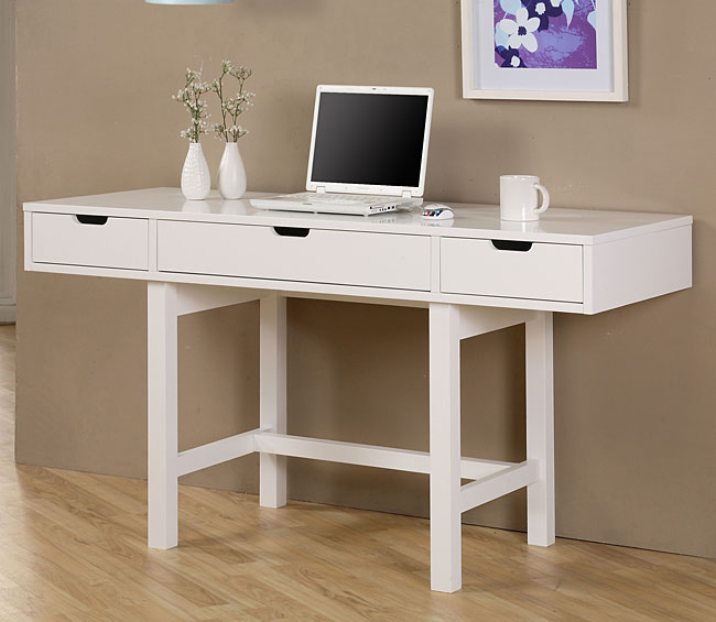 Plateau Gloss White  Computer  Desk  Free Shipping Today 