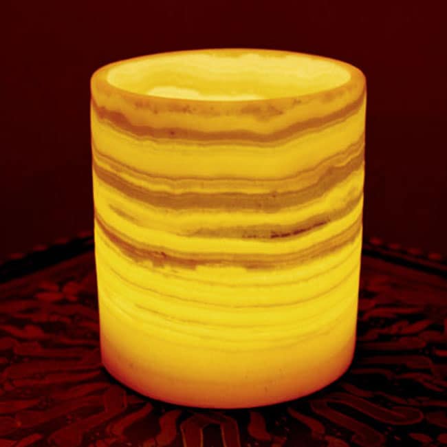 Large Alabaster Candle Holder (Egypt)  