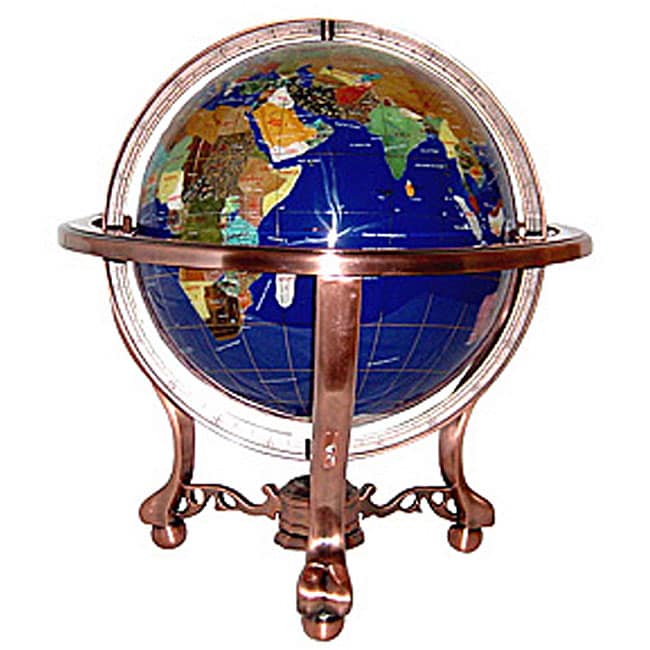 Lapis Lazuli Ocean 13 inch Gemstone Globe