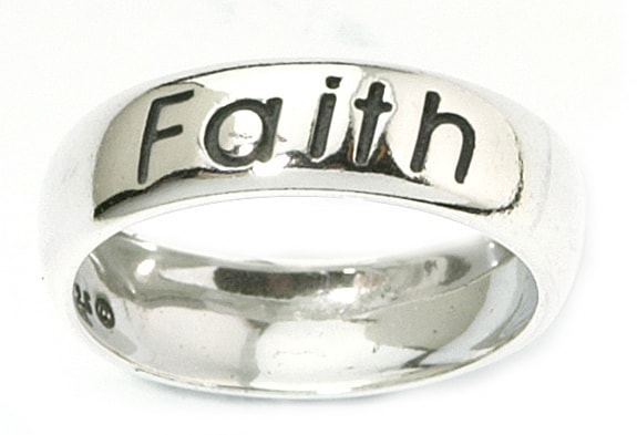 Sterling Silver Faith Ring  