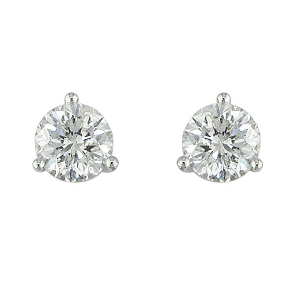 Platinum 3/4ct TDW Diamond Stud Earrings (G H, I1)  