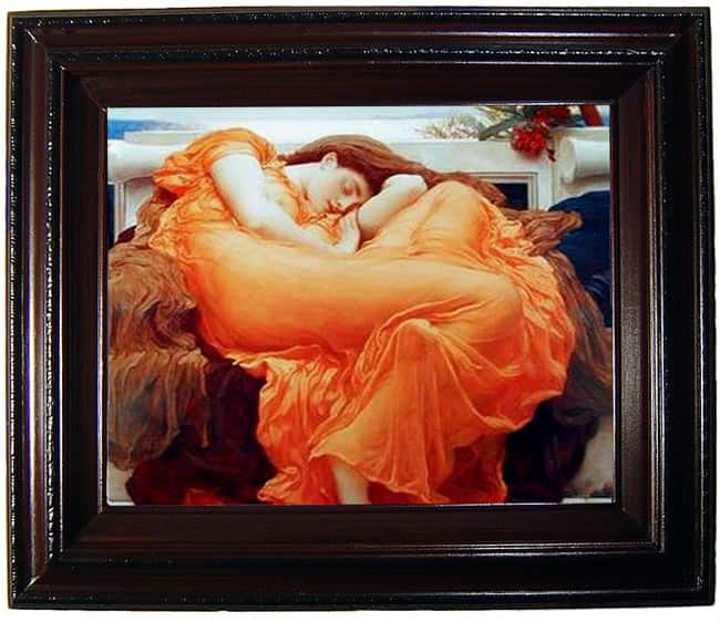 Leighton Flaming June Framed Canvas