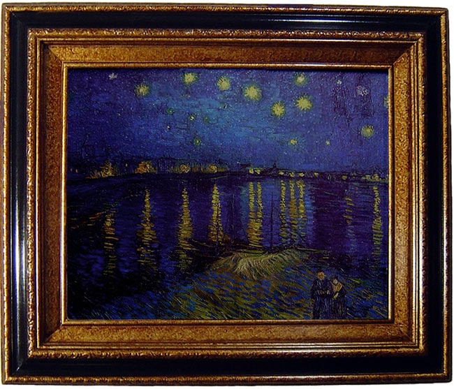 Van Gogh Starlight Over the Rhone Framed Canvas  