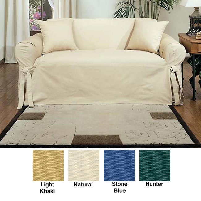 Cotton Duck Sofa Slipcover  