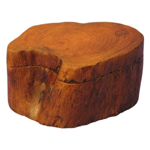 Teak Wood Jewelry Box with Swivel Top  