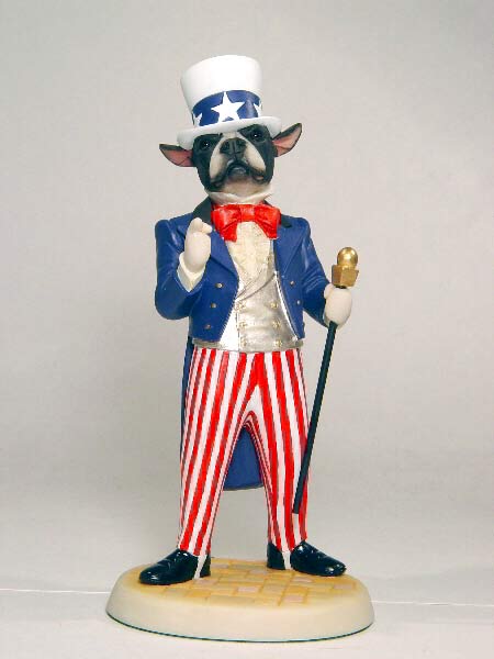 Doggie People Boston Terrier Uncle Sam Figurine - Bed Bath