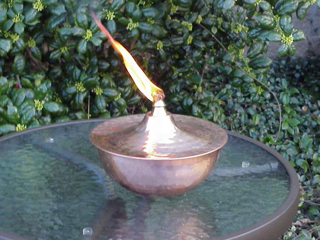 Citronella Burning Copper Tabletop Torch - Free Shipping On Orders Over