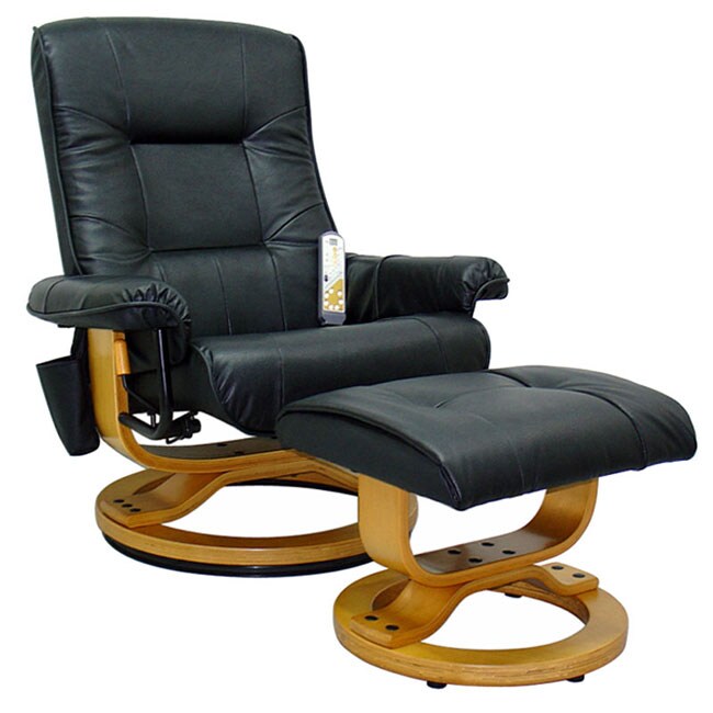 Leather Massage Chair With Ottoman Free Shipping Today Overstock