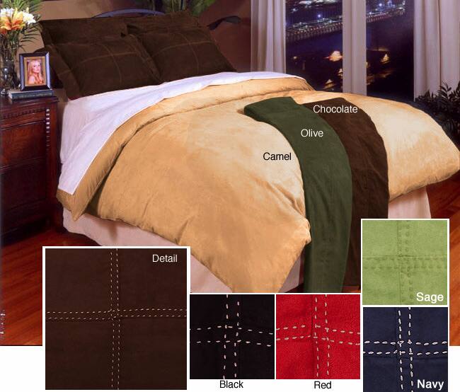 Microsuede Duvet Cover Set with Bedskirt