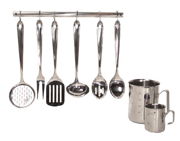 Slotted Spoon The Kitchen Queen 9 Piece Stainless Steel Cooking