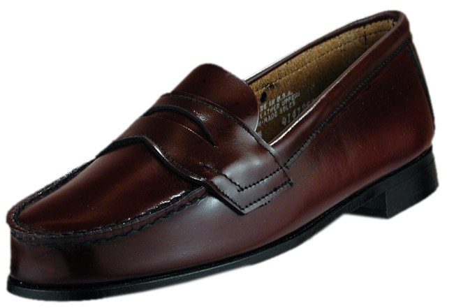 Shop Ephrata Women's Wide Width Penny Loafer - Burgundy - Free Shipping ...