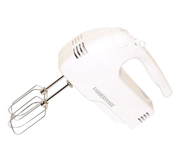 FARBERWARE White Cordless Rechargeable 3-Speed Hand Mixer W/Wisk Attachment  -NIB