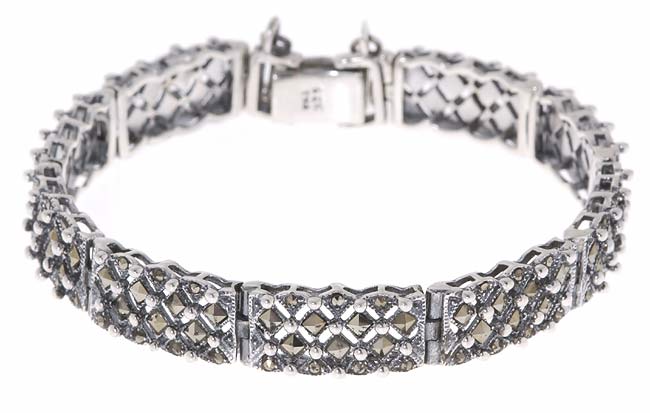 Sterling Silver Marcasite Bracelet  