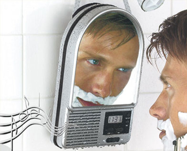 shower alarm clock radio