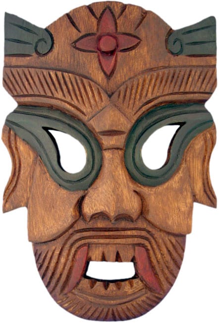 Warrior Tribal Mask Wall Hanging  