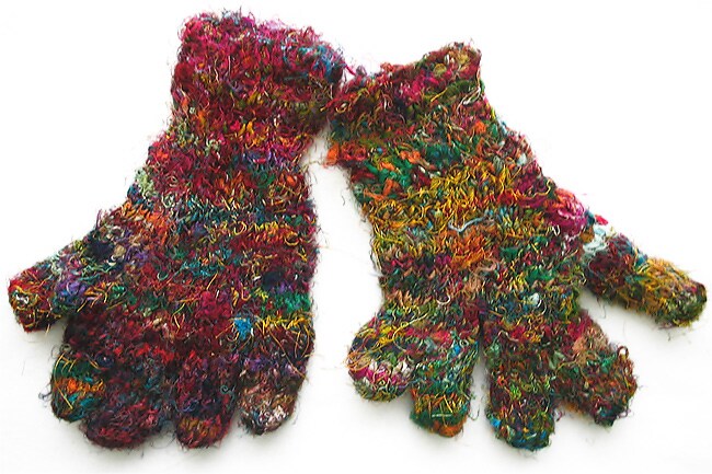 Recycled Silk Gloves (Nepal)