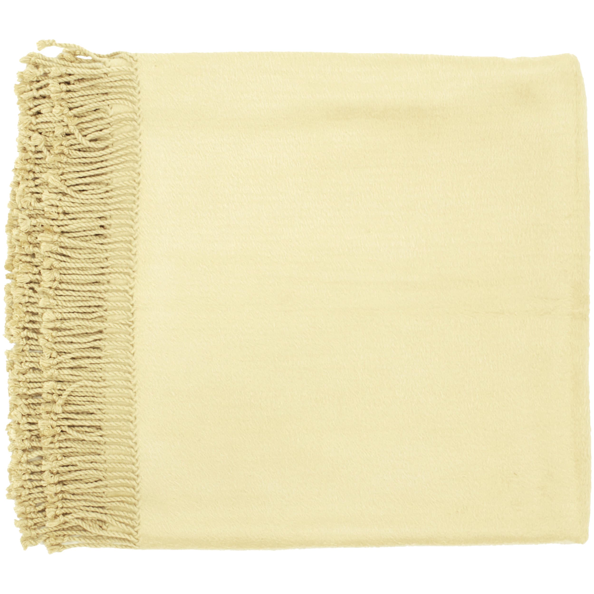 None Legendary Woven Bamboo Cotton Throw Tan Size Full