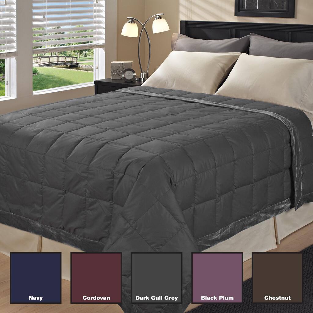 Luxurious 300 Thread Count Velvet Trim Down Blanket