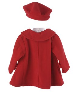 little girl red pea coat
