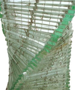 Recycled Glass Mix Twisti Lamp (Indonesia)  