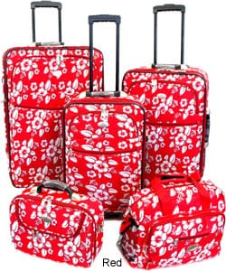 hawaiian print luggage sets