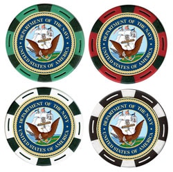 U.S. Navy 500 Poker Chip Set with Custom Case - Bed Bath & Beyond - 1893625