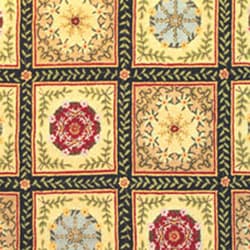 Hand-hooked Queen Anne Green Wool Rug (7'6 x 9'6) - Bed Bath & Beyond ...