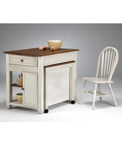 Shop Kitchen Island with Pull-out Desk & Chair - Overstock ...