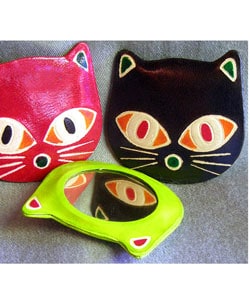 Set of 10 Charming Cat Purse Mirrors (India)  