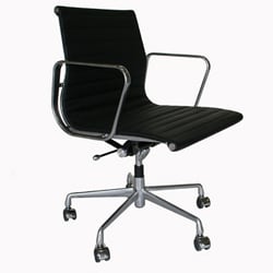preview thumbnail 2 of 1, Aluminum Frame and Full Leather Office Chair