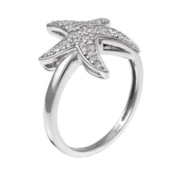   White Gold 1/4ct TDW Diamond Starfish Ring (J K,I2 I3)  